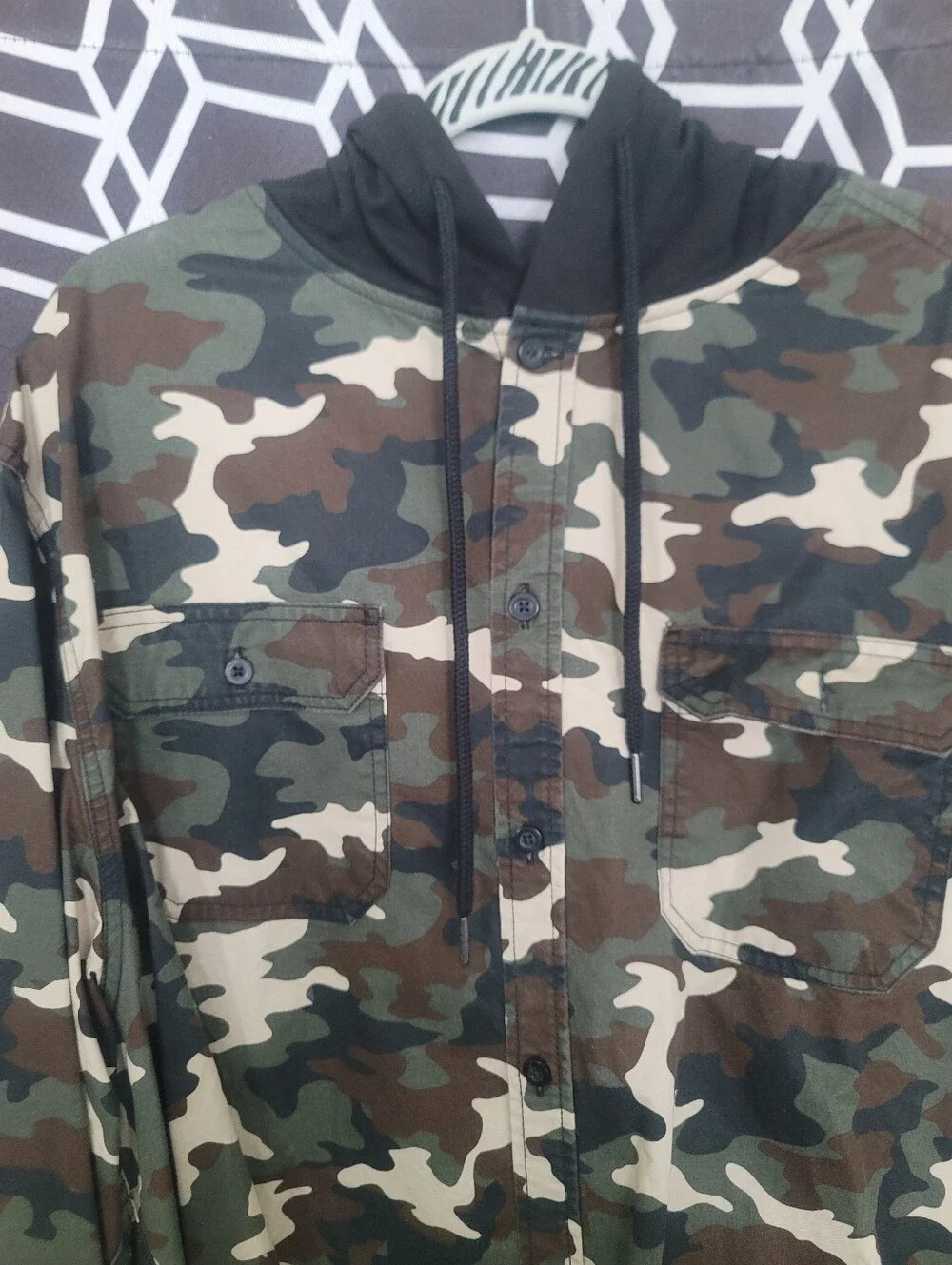No Boundaries  Camouflage Shirt Jacket